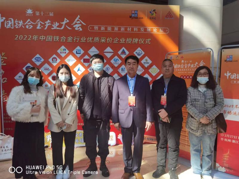 参加在杭州举办中国铁合金产业大会